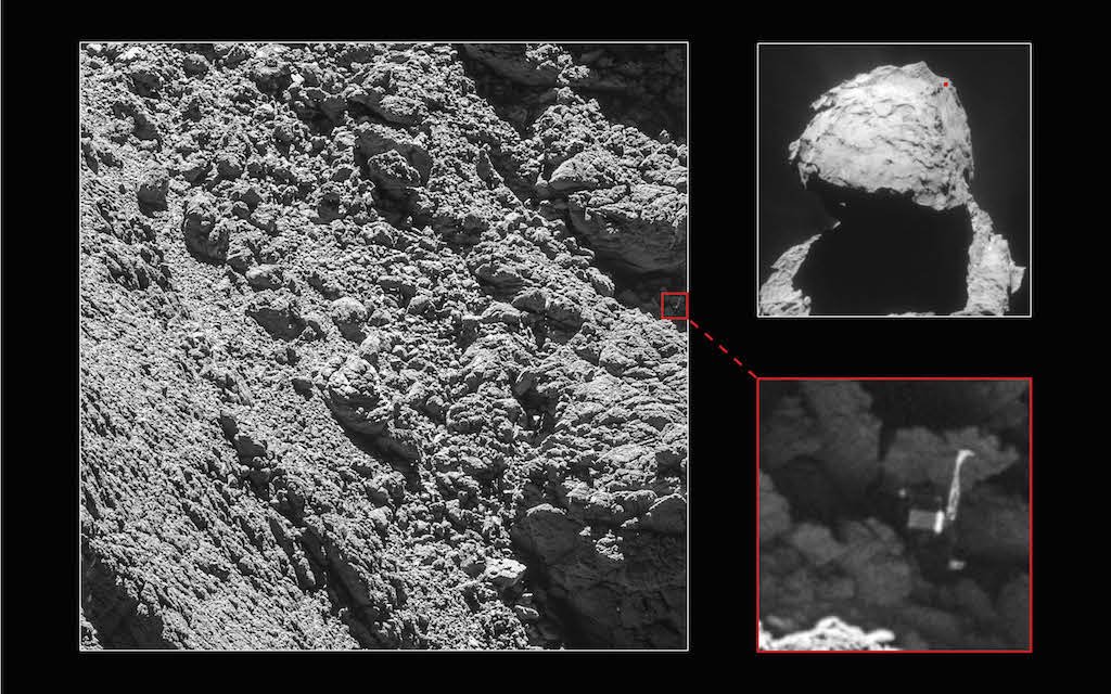 Localizzazione della sonda Philae sul suolo della cometa
